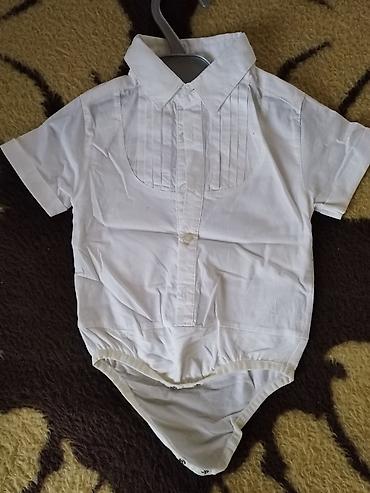 Bodi: Uşaq üçün ağ rəngli bodi-köynək. - Model: qısaqollu, klassik xəttli — 1