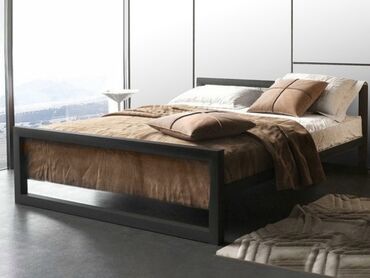 декоративная мебель: Спальный гарнитур, Двуспальная кровать, цвет - Черный, Новый