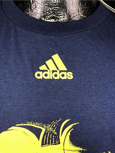 adi: Мужская футболка, L, Adidas, Новый, цвет - Синий, Самовывоз — 3