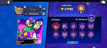 Butslar: Brawl Stars oyunu üçün inkişaf etmiş oyun hesabı - Kupa sayı: 57,198 — 2