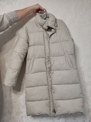 длинные зимние куртки женские: Пуховик, По колено, С капюшоном, M (EU 38)