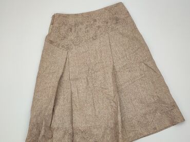 plisowane beżowa spódnice: Spódnica, M, stan - Dobry