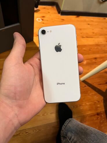 Apple iPhone: IPhone 8, 64 GB, Ağ, Barmaq izi