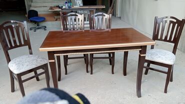 Sifarişlə masa və oturacaq dəstləri: Oval masa, Eyvan üçün, 6 nəfər — 1