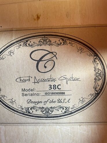 Гитары: Акустическая гитара Chord с вырезом (cutaway) Характеристики: - Тип — 8