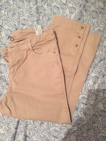 kozne pantalone obim: Zara, 3/4 pantalone, bоја - Roze