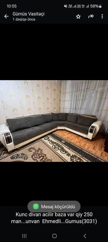 ikinci el künc divan: Угловой диван