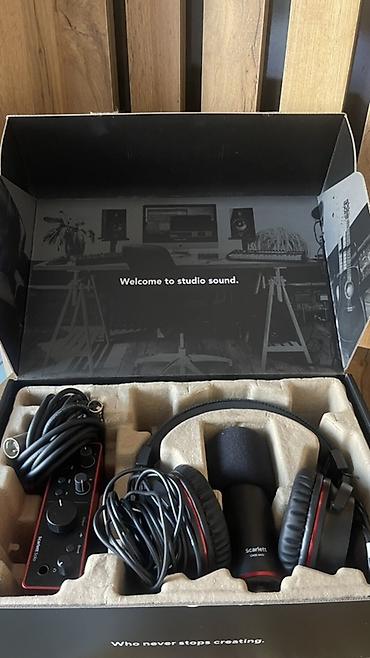 Səs kartları: Focusrite Scarlett 4i4 Solo Studio 4th gen - studio dəsti Məzmun: - — 2