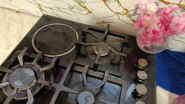 soba bosch: Quraşdırılan qaz plitəsi – 4 gözlü, şüşə-keramik üst səthli - 3 qaz — 3