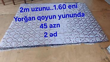 Döşəklər: Taxt döşəyi və yun dəstləri - Taxt döşəyi: uzunluğu 2 m, eni 1.70 m — 2