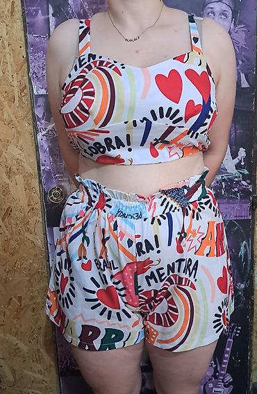 esprit bluza: Dvoderni komplet – top i šorts sa šarenim printom - Gornji deo — 1