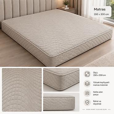Matras – 200 x 200 sm - Skalioz və kifoz problemi olanlar üçün lalafo.az -da Matras – 200 x 200 sm - Skalioz və kifoz problemi olanlar üçün