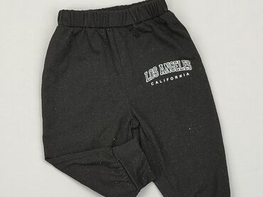 czarne legginsy dziecięce: Spodnie dresowe, 6-9 m, stan - Zadowalający