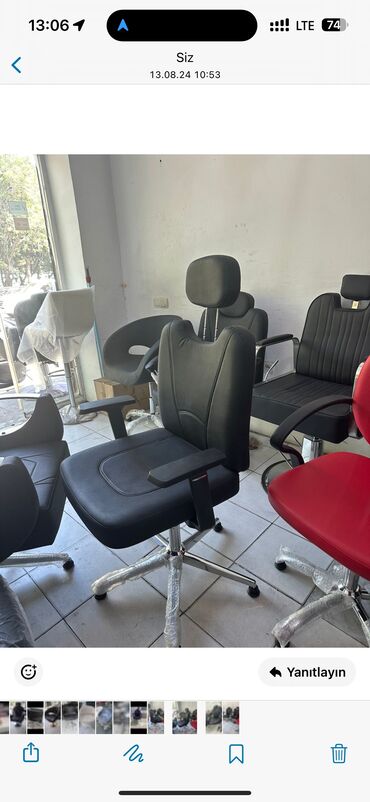 güzgülü salon: Yeni, Saş kəsimi kreslosu