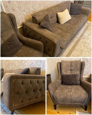 Gəzinti arabaları: Sevil1Divan kreslo dəsti satılır 650₼. Açılır,yataq olur.Yaxşı