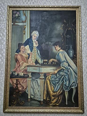 dovsan sekilleri: Klassik üslubda böyük dekorativ tablo - Mövzu: Rokoko dövrü salon — 1