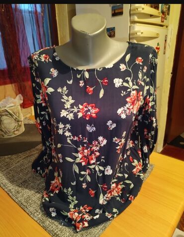 bluze bez ramena: XL (EU 42), Cotton, Floral, color - Multicolored