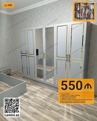 6 qapılı dolab – Lamini.az (Kod: 12575) - Material: 18 mm laminat -