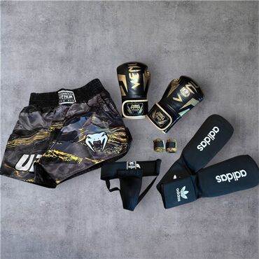 qaçış lenti: Kickboks/Muay Thai üçün tam dəst: - Venum boks əlcəkləri 14 OZ–