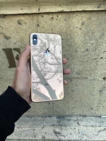 Apple iPhone: IPhone Xs Max, 64 GB, Qızılı, Zəmanət, Simsiz şarj, Face ID — 1