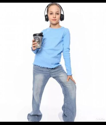 Топы и рубашки: Рубашка, цвет - Голубой, Новый — 11