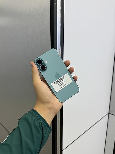 IPhone 16, Б/у, 256 ГБ, Голубой, Защитное стекло, Чехол, В рассрочку, 86 % at lalafo.kg IPhone 16, Б/у, 256 ГБ, Голубой, Защитное стекло, Чехол, В рассрочку, 86 %
