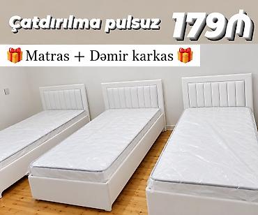 Tək nəfərlik çarpayı dəsti - Dəst tərkibi: matras + daxili dəmir
