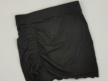 czarne lniana spódnice: Skirt, Shein, XS (EU 34), condition - Very good