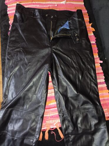 pantalone crne od: M (EU 38), L (EU 40), Normalan struk, Ravne nogavice