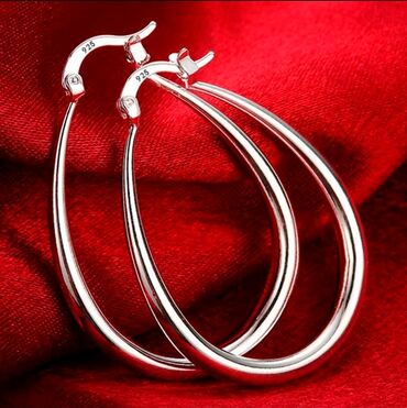 papuce novi sad: Hoop earrings, Material: Silver