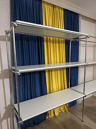 Оборудование для магазинов: Modul tipli metal vitrin/rax sistemləri - Karkas: parlaq xrom örtüklü — 4