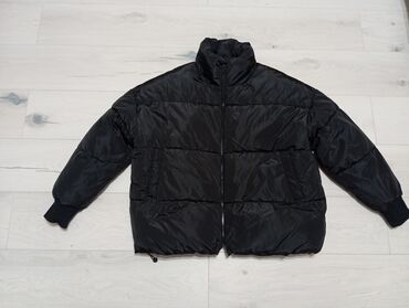 стильные украшения из кожи: Пуховик, Кыска модель, Оверсайз, 3XL (EU 46)