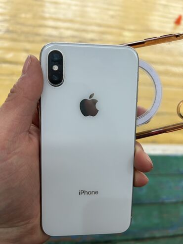 Apple iPhone: IPhone X, Б/у, 64 ГБ, Белый, 100 %