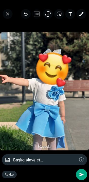 güllü don: Детское платье цвет - Синий