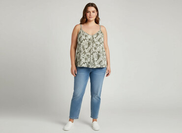 koszulka na ramiaczkach new yorker: H&M L.O.G.G., Топ жіночий, розмір XL