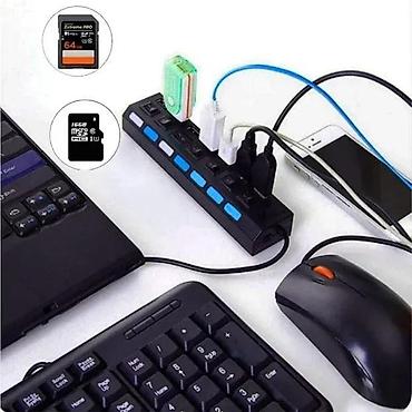 maxi staklene case: Usb HUB 3.0/ 7 porta NOVO. OPIS PROIZVODA: Sa LED svetlom i prekidačem — 5