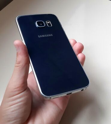 s6 samsung qiymeti: Samsung Galaxy S6 Edge, 32 GB, rəng - Göy, Düyməli, Barmaq izi, Simsiz şarj