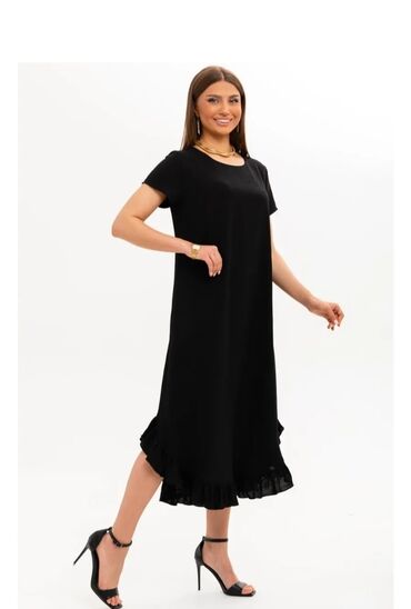 Повседневные платья: Повседневное платье, Made in KG, Лето, Длинная модель, Оверсайз, Все размеры — 7