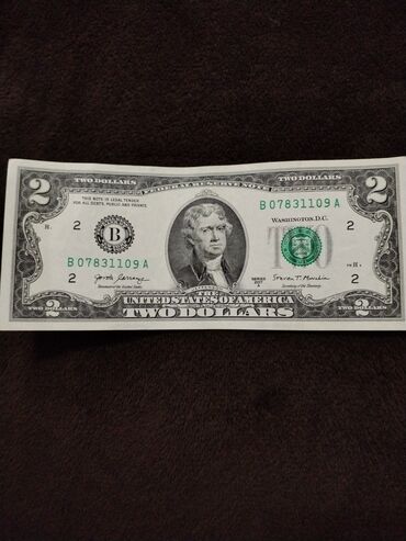 стоимость старых бумажных денег: 2 Dollar, 2017 il, Vəziyyəti: Yaxşı