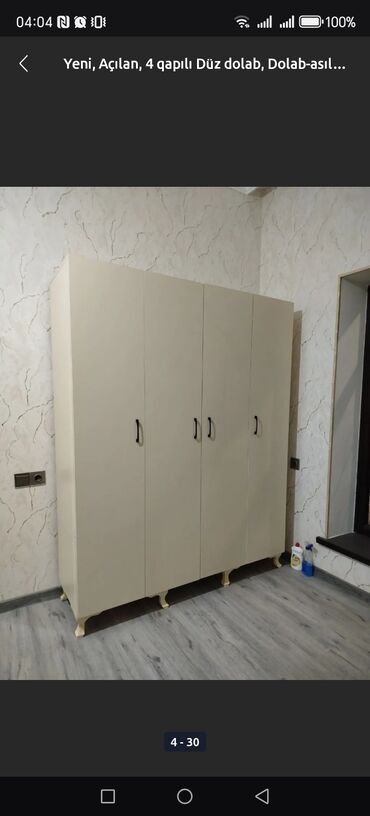 Dolablar: Yeni, Açılan, 4 qapılı Düz dolab, Dolab-asılqan, Azərbaycan — 8
