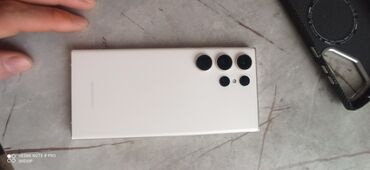 петличный микрофон для компьютера: Samsung Galaxy S23 Ultra, Б/у, 256 ГБ, цвет - Белый, 2 SIM