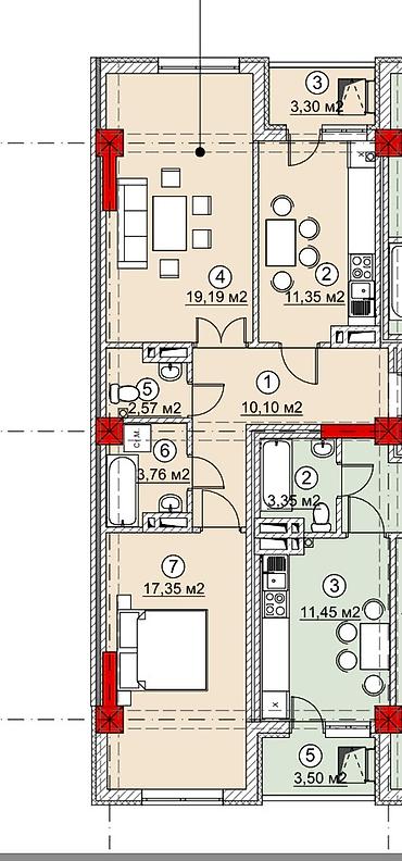 2 комнаты, 67 м², Ак-Орго ж/м Элитка, 2 этаж, ПСО (под самоотделку) at lalafo.kg 2 комнаты, 67 м², Ак-Орго ж/м Элитка, 2 этаж, ПСО (под самоотделку)