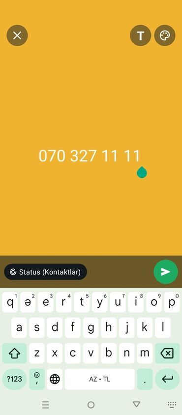 SİM-kartlar: Nömrə: ( 070 ) ( 70327111 )
