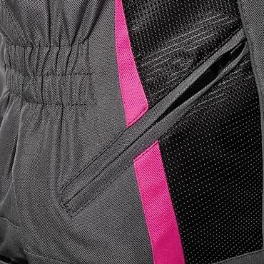 singl ploce: Ženska moto jakna Adrenaline – siva sa pink detaljima - Materijal — 9