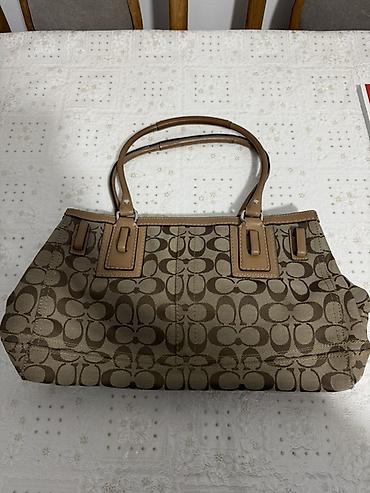 pier carden: Сумка-тоут Coach Signature Canvas - Материал: плотный фирменный — 2