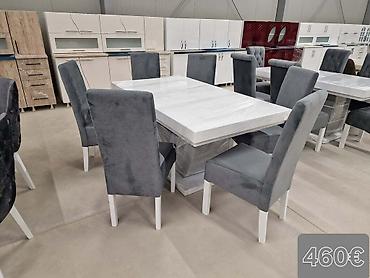 Setovi stolova i stolica: Trpezarijski set – sto sa 6 stolica - Moderan pravougaoni sto sa — 17