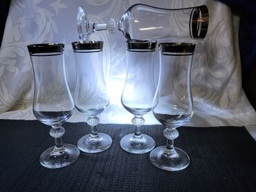 Ostali antikviteti: Case kristal 1960g+ za vino italijanske. Kristalne case,perfektne,sve — 4