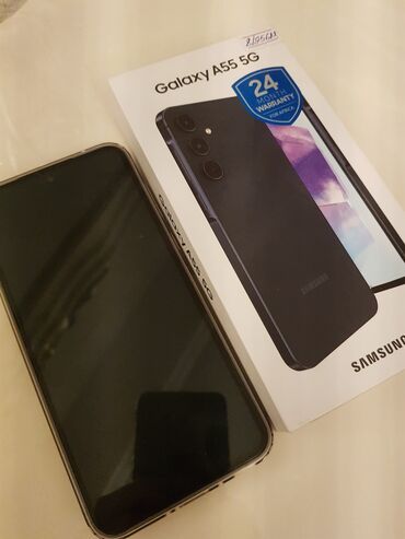 Samsung: Samsung Galaxy A55, 256 GB, rəng - Göy, Sensor, Barmaq izi, Face ID