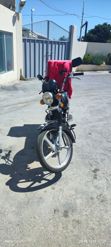 Barter maraqlidir.MX49 modeli, qara rəngli motosiklet, sifariş