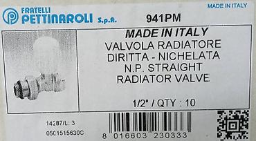 plov arabası: Ventil radiator Düz Pettinaroli-İtaliya.! Radiator ventili düz — 9